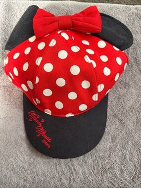 Disney Red Polka Dot Minnie Mouse Cap with Black Ears